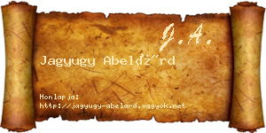 Jagyugy Abelárd névjegykártya